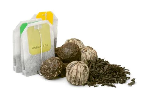 Various kinds of tea Stock Photos