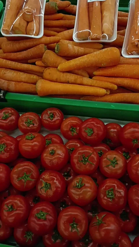 Various kinds of vegetables are being sold in supermarkets Stock Footage 233252862