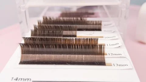 Various lash styles and techniques for natural, dramatic, and volumized lashe Stock Photos