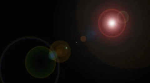 Various lens flare effect animations Video stock 34604880