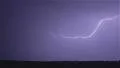 Various lightning bolts strike forest night landscape, sound included HD Footage