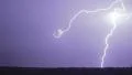 Various lightning bolts strike forest night landscape, sound included 4k or 4k+ Resolution