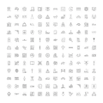 Various line icon set for web development and business 스톡 일러스트