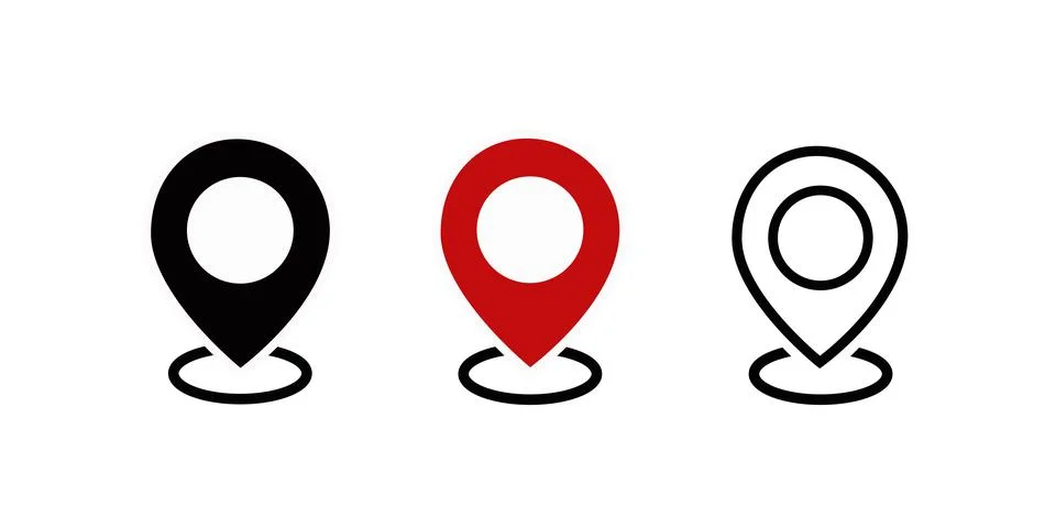 The Various of Location Marker icon vector. Stock Illustration