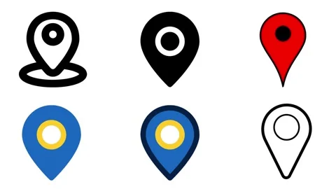 Various location pins Video stock 248663912