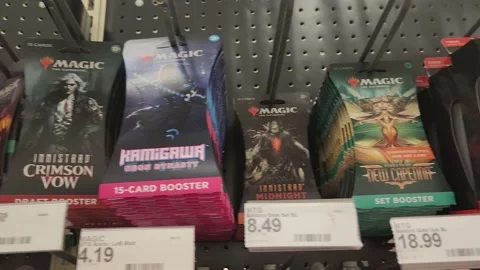Various Magic the Gathering Trading Cards Stock-Footage 198411157