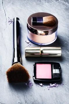 Various makeup products Foto stock