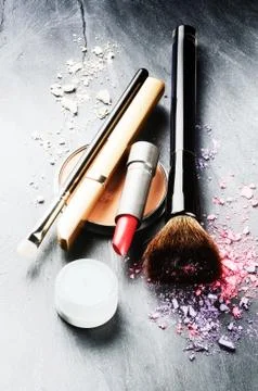 Various makeup products Stock Photos