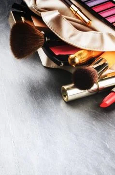 Various makeup products Stock Photos