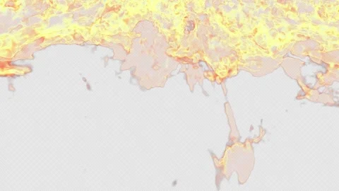 Various manifestations of fire on a transparent background Stock Footage 282547370