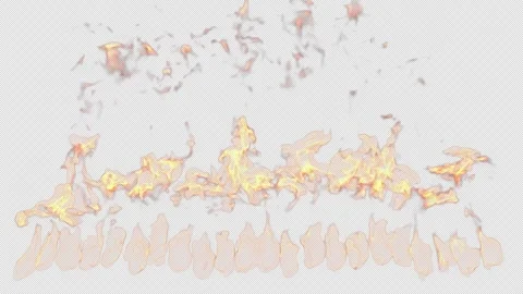 Various manifestations of fire on a transparent background Stock-Footage 282547580