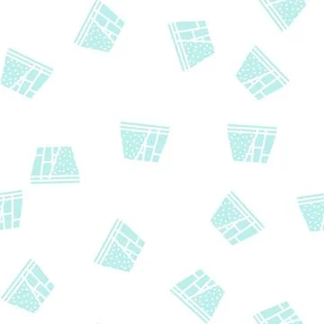 Various materials floor glyph vector seamless pattern Stock Illustration