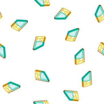 Various materials floor isometric icon seamless pattern Stock Illustration