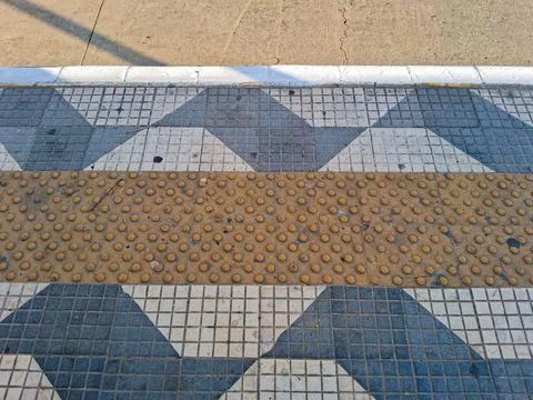 Various materials that make up a sidewalk. Фото