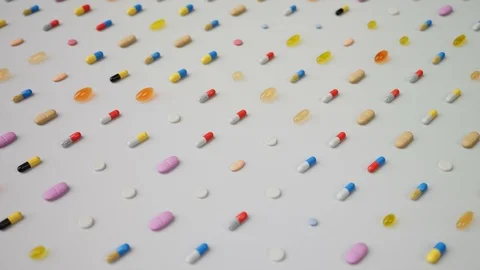 Various Medicine sorted angular view Stock Footage 87732796