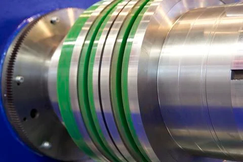 Various metal elements of rolls of rolling mills Stock-Fotos