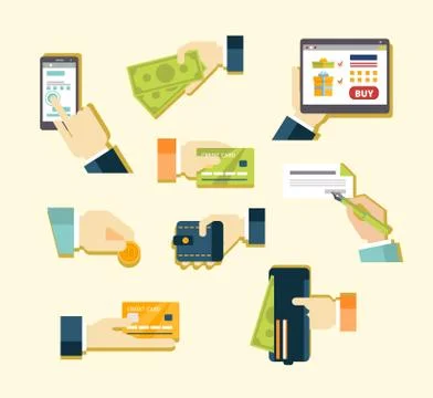 Various Methods of Payment Stock Illustration