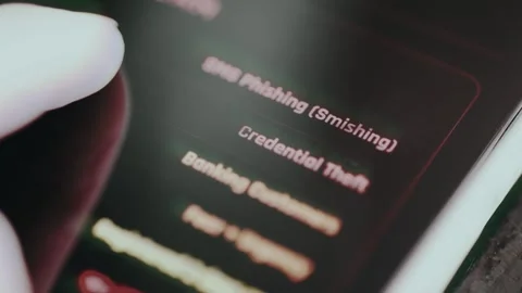 Various methods used to steal personal data displayed on screen Stock Footage 334385711