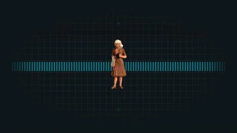 Various miniature people and changing numbers. Stock Footage 233238352