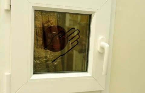 Various models of windows in the exhibition hall of the store.Thermal protect Stock Photos