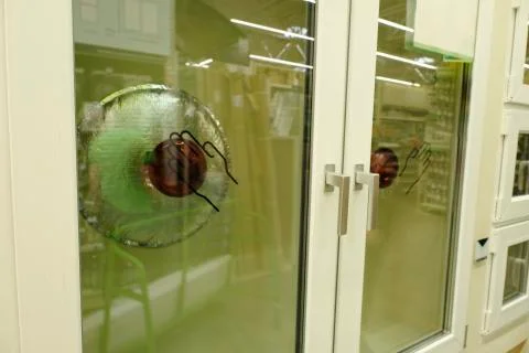 Various models of windows in the exhibition hall of the store.Thermal protect Stock Photos