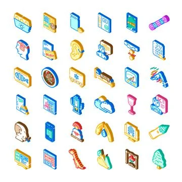 Various modern lifestyle everyday objects isometric icons collection Ilustración de archivo