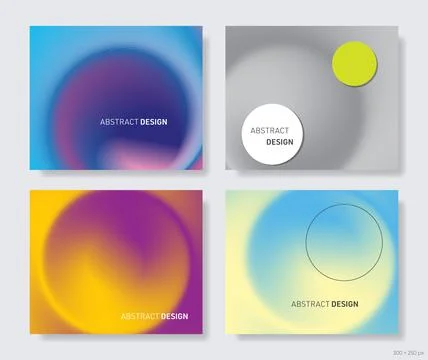 Various modern vector banner design template set Stock Illustration