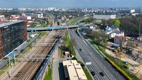 Various modes of transport in Krakow, Poland Video stock 264635430