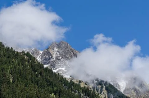 Various mountains clouds Stock Photos