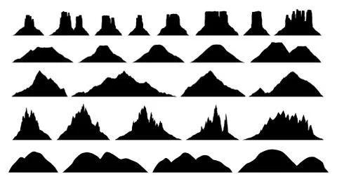 Various mountains Stock Illustration
