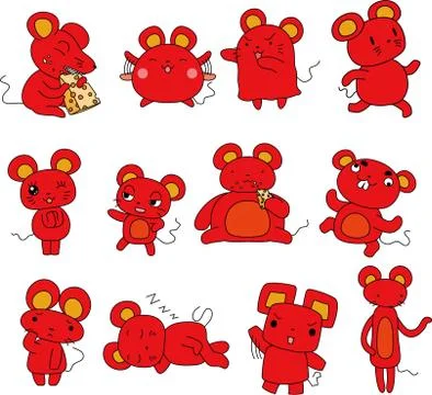 Various mouse character Stock Illustration