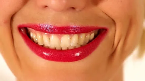 Various mouth grimace - closeup Stock Footage 11382307