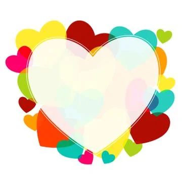 Various multicolored hearts. Vector illustration Stock Illustration