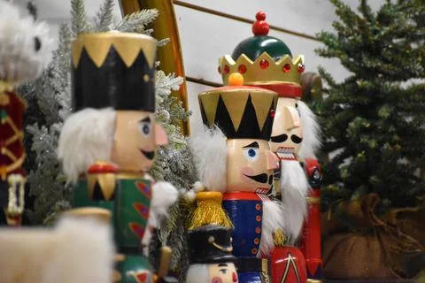 Various nutcracker dolls Stock Photos