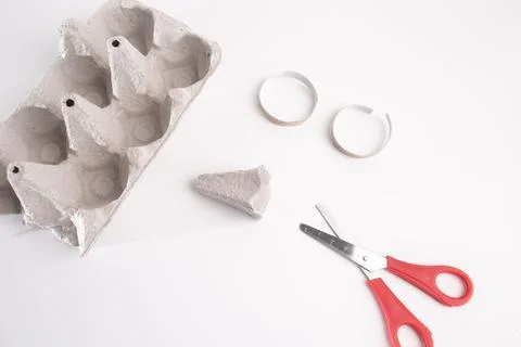 Various objects on gray background, providing inspiration for cut-and-paste.. Stock Photos