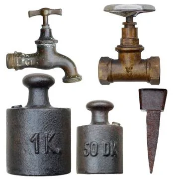 Various objects on white background Stock Photos