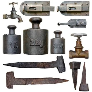 Various Objects On White Background Stock Photos