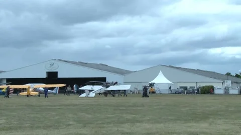 Various old antique airplanes Stock Footage 7762148
