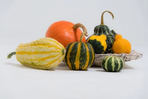 Various ornamental pumpkins Foto stock