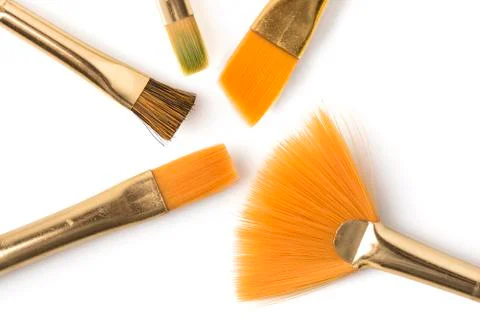 Various Paintbrushes Stock Photos
