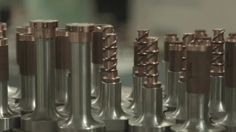 Various Parts in Machine Shop Stock Footage 62926692