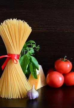 Various pasta. Cooking concept. Top view Stock Photos