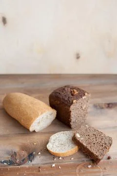 Various pastries on the board Stock Photos