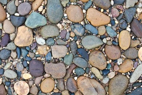 Various pebble stones texture Stock Photos