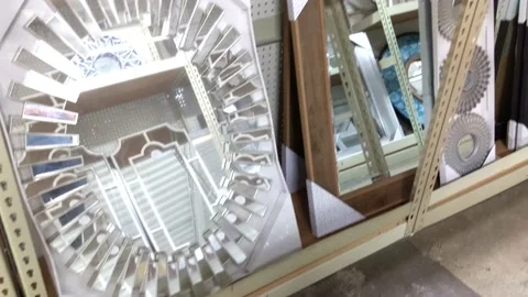 Various Picture Frames - Wall Art - Mirrors Available for Purchase 스톡 동영상 137345395