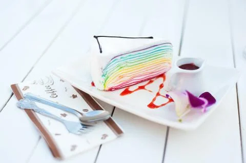 Various pieces of cake Stock Photos