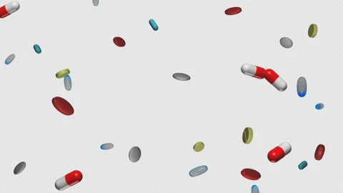 Various pills for diseases on a transparent background Stock Footage 150590595