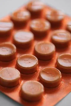 Various pills on the table Stock Photos