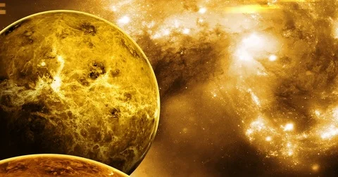 Various Planets  in Deep Space Animations Stock Footage 77560228