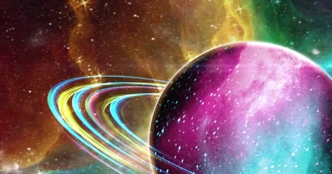 Various Planets  in Deep Space Animations Stock Footage 77583426